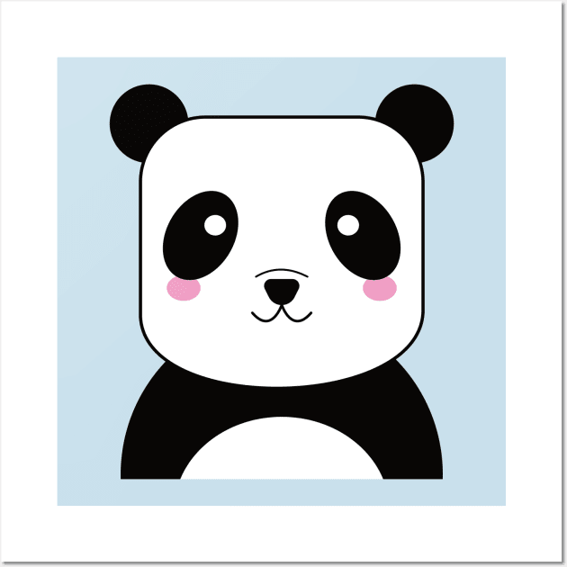 Cute Kawaii Panda T-Shirt Wall Art by lucidghost